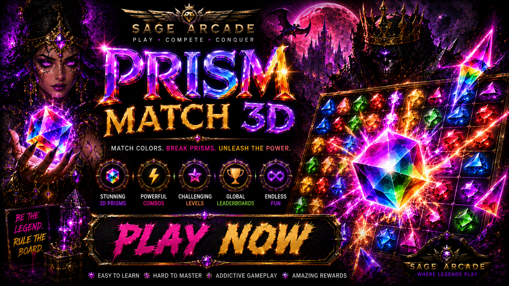 Prism Match 3D SAGE Arcade promotional poster