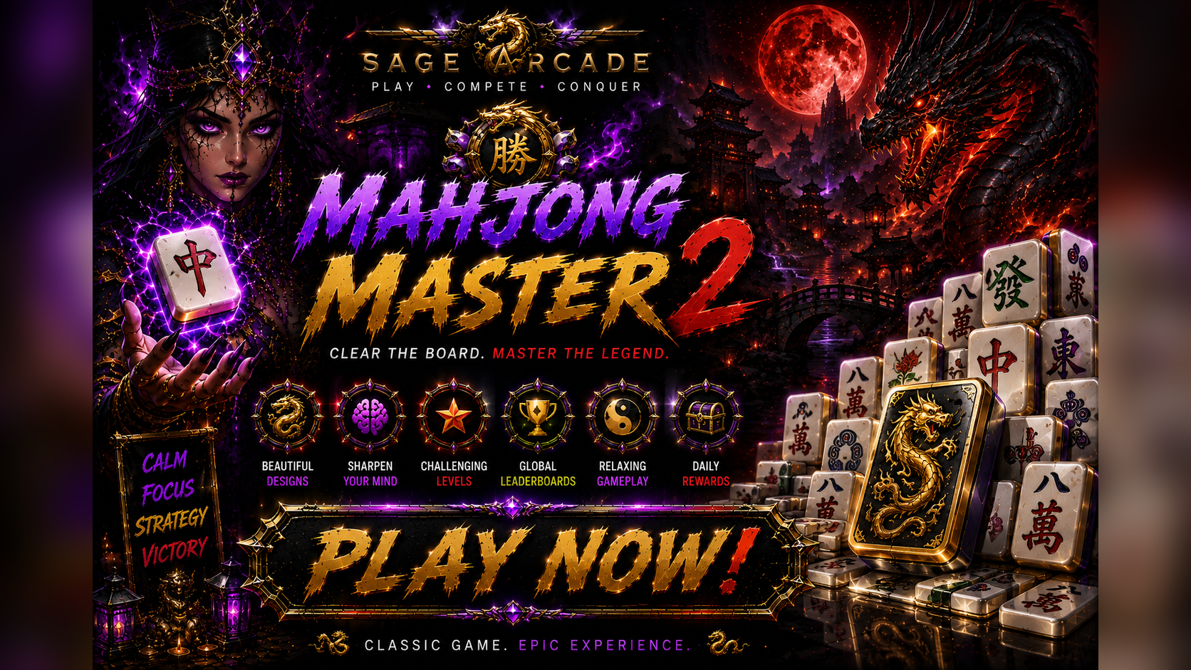 Mahjong Master 2 SAGE Arcade promotional poster